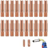 20 Pieces M6 MIG 0.8mm Contact Tip, Copper Soldering Nozzle, Gas Tip for Welding Compatible with MIG 15AK Torches, High Tempe