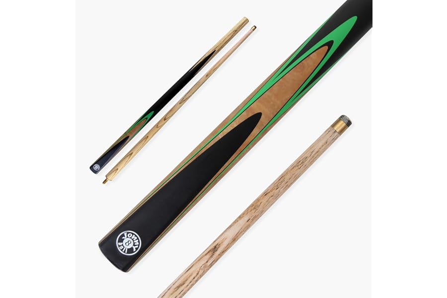 Jonny 8 Ball VANQUISH 42 Inch 2 Piece Centre Jointed Junior Snooker and Pool Cue 10mm Tip