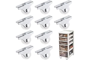 MYSTIQUT 10 Pcs Castor Wheels 25mm Furniture Wheel Castors Mini Caster Wheels for Small Appliances Small Castor Wheels Mini Directional Castor Wheels Appliances Equipment Wheels for Furniture Cabinet Table