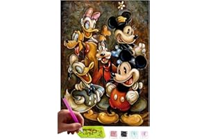 MISHBAY Diamond Painting Mickey Mouse - 30x40cm Diamond Painting Erwachsene - Disney Diamant Painting Bilder - DIY 5D Satz Wand Dekor Diamantstickerei