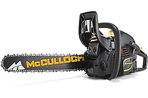 Tronçonneuse thermique McCulloch CS 450 Elite : Tronçonneuse thermique d’une puissance de 2000 W, longueur de lame 45 cm, frein de chaîne à double activation (N° d’art. 00096-66.317.18)