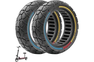 VOLOHAS 10x3 Solid Rubber Tyres - 10 Inch, 255x80, 80/65-6.5 Replacement Tyres for Electric Scooter The Slot Wdth is 53.5 mm, Suitable for Wheels with a Width of 51-54 mm