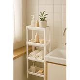 Sas Haus Flex Elite Pro 4 Tiers White Multi-Purpose Shelving Unit &ndash; Bathroom And Kitchen Organizer Shelf & Organizer White