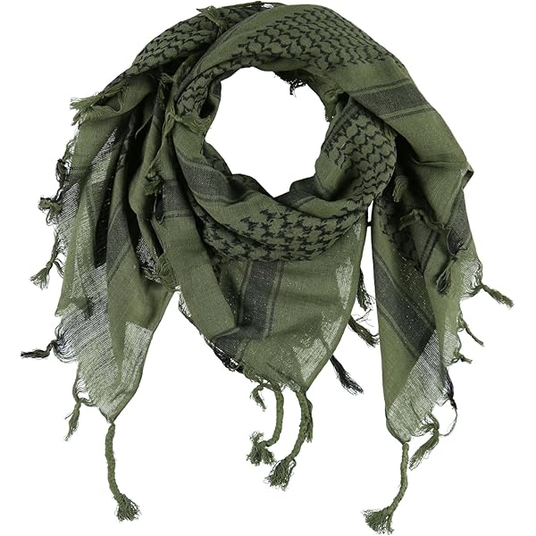Freak Scene Kufiya - Keffiyeh - Verde - Negro 03-100x100 Cm - Pañuelo