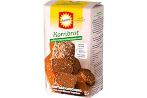 ZAMA4ZINGO Aurora Kornbrot Backmischung saftig mit Sonnenblumenkernen 500g | mit Sauerteig & Hefe (6er Pack)