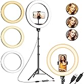 Kratos K20, 10 inches Ring Light with Stand, 85 Inch Foldable Tripod, 3 Colour Switch Mode Ring Light with USB for Studio, Yo