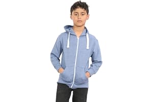 Hamishkane® Zip up Boys Hoodie, Girls Zip up Hoodie, Kids Sweatshirt Jacket, Unisex Plain Long Sleeve Kids Fleece Hoodies, Zip up Kids Jacket