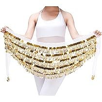 SCARABELLA Bellydance Heupsjaal Zwart Buikdans Hipscarf Munten Gordel Belt Coinbe 88277845