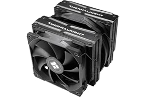 Thermalright Frost Spirit 140 BLACK V3 CPU Air Cooler, Dual Tower 4x8mm Heat Pipes, D14B and C12B PWM Fan, Aluminium Heatsink Cover, AGHP Technology, for AMD AM4/AM5/Intel LGA 1150/1151/1200/2011/2066