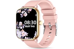 Popglory Smart Watch for Women Men Kids, 1.69" Smartwatch, 48mm Fitness Tracker Watch with Blood Pressure and Heart Rate Monitor 100+ Sports Waterproof Fitness Watch, Long Standby for Android iOS