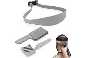 SPRINLOT Degrader Cheveux Homme, 3 Pcs Guide De Coupe De Cheveux Réglable, Bande De Coupe De Cheveux En Silicone, Set De Barber Fade Peignes, Peigne Degrade Homme, Pour Les Coupes De Cheveux