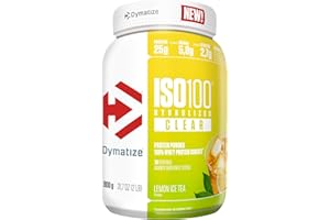 Dymatize ISO 100 Hydrolized Clear Lemon Ice Tea 900g Hydrolysat de protéine de lactosérum clair + poudre d'isolat