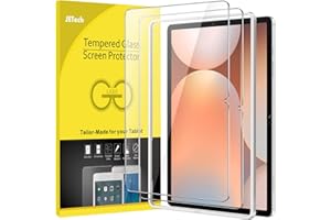 JETech Protector de Pantalla para Samsung Galaxy Tab S10 Plus 2024/Tab S9 Plus/Tab S9 FE Plus 2023 12,4 Pulgadas, con Marco de Instalación Fácil, Cristal Vidrio Templado, HD Clara, 2 Unidades
