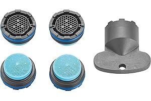 M21.5x1~13.5 - 15 l/min 4er Set Original PERLATOR® Einschraubstrahlregler inkl. Schlüssel