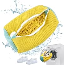 Sac Lavage Chaussures Machine | Protection Baskets Et Vêtements | Fermeture éclair | Nylon Polyester Résistant | Jaune 1 Pièce