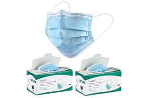 NUÜR Disposable Face Mask, 3Ply Mask with Filter Layer and Elastic Earloop, Retail 50pcs/box