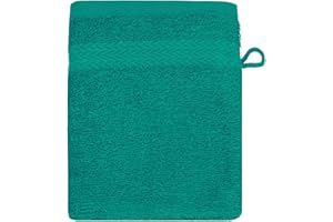 Betz Gant de Toilette pour Visage Corps Gant de Toilette Taille 16x21 cm 100% Coton Premium Couleur Vert émeraude