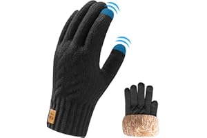 JFAN Guantes Invierno Hombre Guantes Termicos Hombre Mujer con Forro Polar Guantes Tactiles Cálido para Smartphone Esquí Deporte