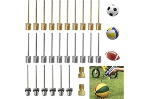 ERIOSCAR 28 Ago Per Pompa A Sfera, Aghi Per Pompa A Palloni, Ago Per Pompa Ad Aria, Ago Per Gonfiaggio, Per Pallacanestro, Pallavolo, Rugby, Calcio, Palloni Sportivi ，Pneumatici Per Biciclette -Custodia.