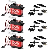 Miuzei 20 kg Digital Servo High Torque Full Metal Gear Waterproof for RC Model DIY, DS3218MG,Control Angle 270&deg; (3 PCS)