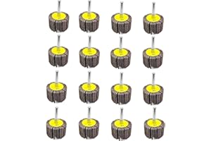 FEIHU Mola a Lamelle 30X25x6mm.Grana 80 1/4 di Pollice. La mola è adatta per pulire ruggine/sbavature di saldatura/prodotti in legno. Flap Wheel Adatto a tutti gli utensili elettrici/tornio (20 pezzi)