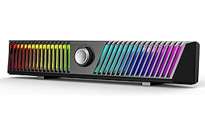 Smalody Computer Speakers, PC Speakers, Stereo Bluetooth Speakers Dynamic Cool RGB LED Design with Microphone Compatible with Desktop/Laptop/Smartphone/Game Console