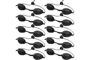 GZjiyu 10 Stk UV Brille, Sicherheit Solarium Brille für Ästhetische Klinik IPL Patienten LED Lichttherapie Removel Tattoo Zahnaufhellung(Kieselgel)