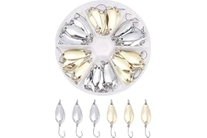 SUPERFINDINGS 30Pcs 3Taglie Teardrop Attrezzatura da Pesca in Acciaio Inox Esche da Pesca Ami Cucchiai con Gancio per Trota Pike Bass Walleye Forniture per La Pesca