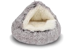 SHJOEE Flauschig Hundebett Muschelform Katzenbett Warm Tierbett Haustierbett Waschbar Hundesofa Katzensofa Plüsch Hundekorb Katzenkorb Weich Hundekissen Katzenkissen Gemütlich Hunde Katzen Schlafplatz