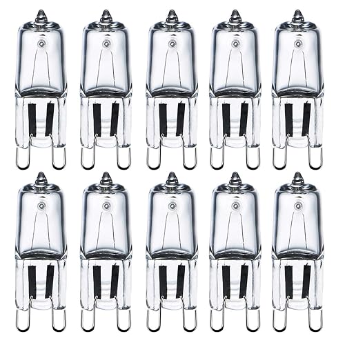 Comyan G9 Halogen Light Bulbs 230V 28W (29W) 2800K Warm White Clear G9 Capsule Bulb Dimmable, 10Pack