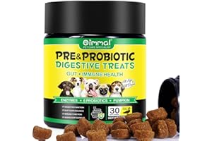 Bieyoc Probiotici per Cani, Probiotici per Cani da Masticare per Il Sistema Immunitario, Enzimi Digestivi, Probiotici Cane Prurito per Cani di Tutte Le Razze e Taglie, 30 Pezzi
