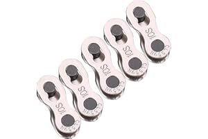 FOXCUP RiToEasysports 5 Pares de eslabones de Cadena de Bicicleta de acero antioxidante de liberación rápida eslabón perdido de Bicicleta para Conector de Junta de Cadena de Velocidad 8/9/10(10 velocidades)