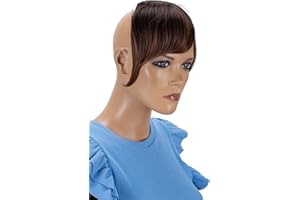 ‎CAISHA CAISHA by PRETTYSHOP Pony Clip In Extensions Stirnfransen Haarteil Haarverlängerung Braun Mix F12-2