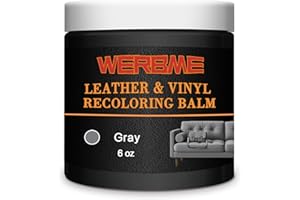 WERBME Baume recolorant pour cuir et restaurateur de couleurs – Teinture et peinture multi-usage pour canapés, sièges de voiture, chaussures en cuir délavé | Répare les rayures sur les vêtements
