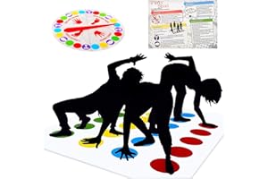 FANCYWUXI Twister Gioco Family Floor Gioco Gioco di Squadra Famiglie Family Twister Gioco Esercitare Twister Gioco di società Squadra Famiglie Gioco di Torsione Family Floor Gioco da 2 A 4 Persone