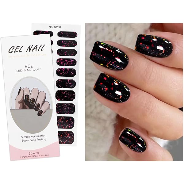 JMEOWIO French Tip Nagelfolien – Stern & Schleife Design – Selbstklebend, UV-härtend