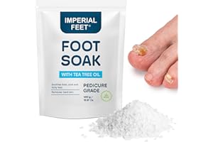 IMPERIAL FEET Pedicure Quality Foot Soak with Tea Tree Oil & Epsom Salt | Helps Treat Nail Fungus Athletes Foot | Anti Fungal Nail Treatment | Foot Moisturiser & Deodorizer Feet Soak | Exfoliating Foot Soak