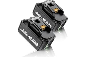 UIONVOT 8000mAh Replacement for makita 18V Batteries - 2 Pack 18V Tool Battery Lithium-Ion Compatible with BL1830B BL1860B BL1850B BL1840 BL1830 BL1860 BL1835 BL1845 BL1820B With LED Indicator