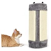 Nobleza Cat Scratcher for Wall Corner, Sisal Claw Sharpener, Grey, L41 x W24 x H2.5 cm