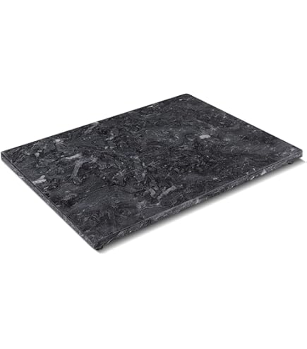 Argon Tableware 1x Noir 30cm Planche à Découper Ronde En Marbre