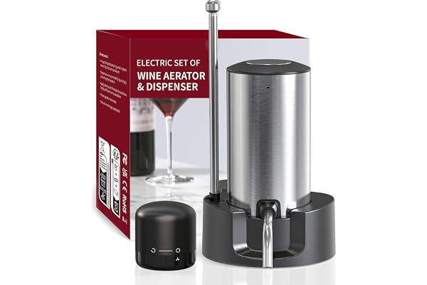 Aérateur de vin électrique verseur décanteur type C distributeur de vin automatique rechargeable avec base de support de tube rétractable pour une oxydation instantanée à une touche