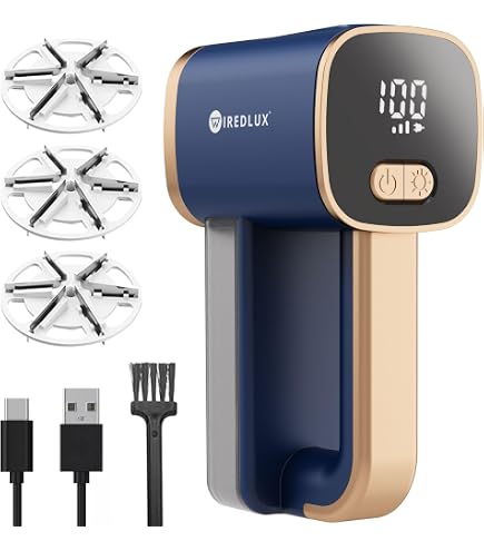 Rasoir électrique Anti-bouloches – 3 Lames, 2 Vitesses Pour Vêtements, Pulls Et Tissus