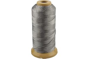 McFanBe Corde en Nylon Torsadée Corde de Ficelle pour Marquer des Projets de Bricolage de Jardinage Crafting Maçonnerie (1mm-656 Feet, Gris)