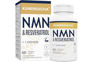 KUMPROICHA NAD+ Trans-Resveratrol Supplement 1100mg with Black Pepper Extract - Cellular Energy Booster - (60 Count (Pack of 1))