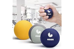 Peradix Stress Balls for adults and Kids | Hand Grip Strengthener Trainer 3 Pack | Hand Therapy Exercise Balls | Anxiety Stress Relief Finger Resistance Exercise Squeeze Ball