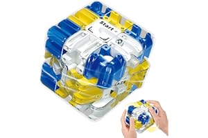 GILLTERWAY Large Labyrinth 3D Maze Cube, Labyrinth Brain Teaser Toy, 3x3 Logical Challenge Maze Game for Kids Adults, Spatial Thinking & Stress Relief Educational Gift