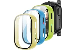 zZjoOoj Hülle mit Schutzfolie Kompatibel mit Xplora X6 Play Kids Displayschutz,Gesamt Schutzhülle, Eingebaut Gehärteter Glas Displayschutz Hohe Empfindlichkeit, 3 Stück (Kinderblau/Hellgrün/Gelb)