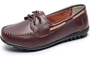 CELANDA Mocassins Femme Cuir Loafers Chaussure de Bateau Confortable Plates Conduite Marche Loafer Loisirs Chaussures Fille Mode Chaussures