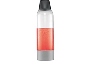 iSi Twist'n Sparkle - Juego de 2 botellas de repuesto de 1 L para batidoras de agua, para soda, para bebidas carbonatadas, resistentes botellas de PET con tapa, para cócteles y bebidas, sin BPA