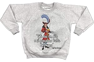 thedifferent Felpa Girocollo Felpata Unisex Bambino Bambina Flash Giallo Basic - Grigio